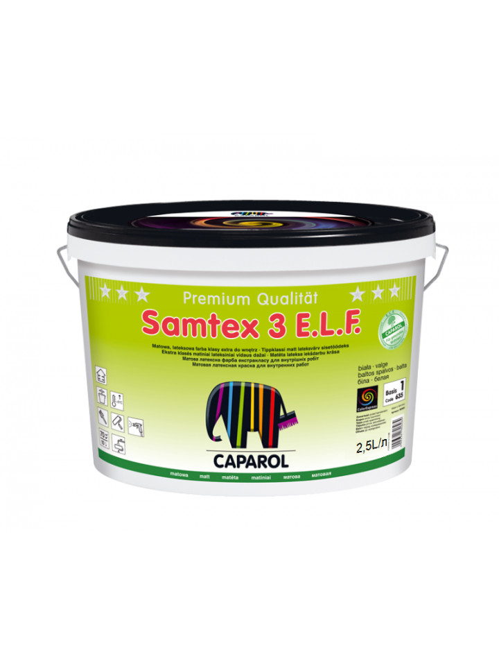 Краска латексная CAPAROL SAMTEX 3 E.L.F (Украина) интерьерная