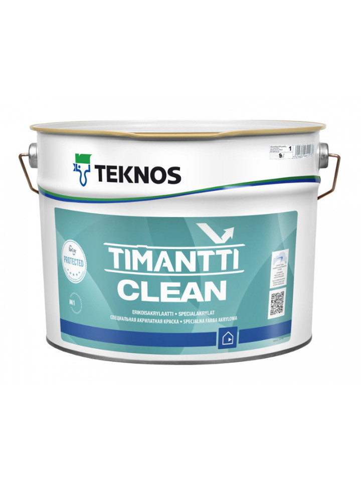 Краска антимикробная с серебром TEKNOS TIMANTTI CLEAN для влажных помещений