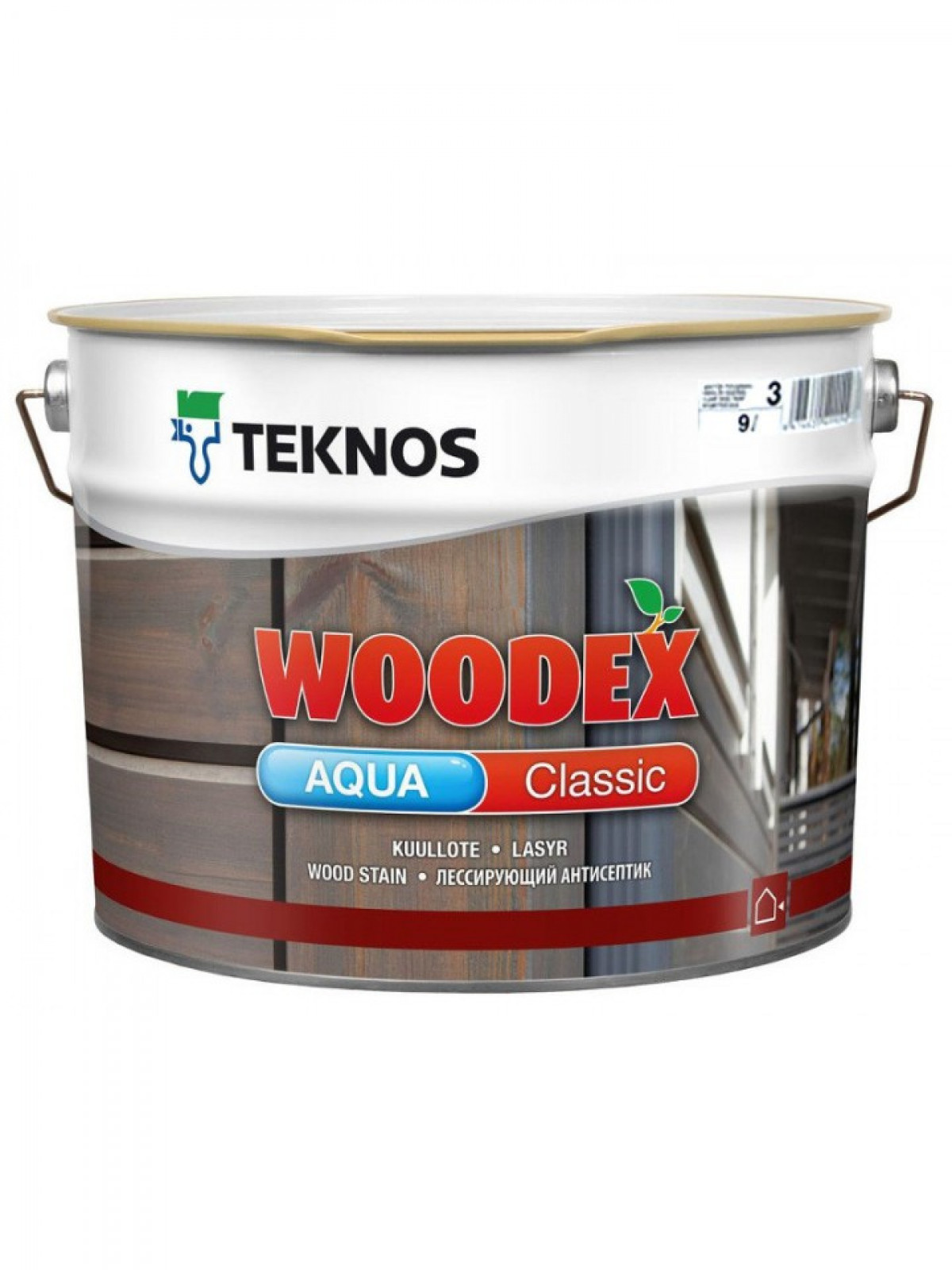 Лазурь-лак антисептический TEKNOS WOODEX AQUA CLASSIC для древесины
