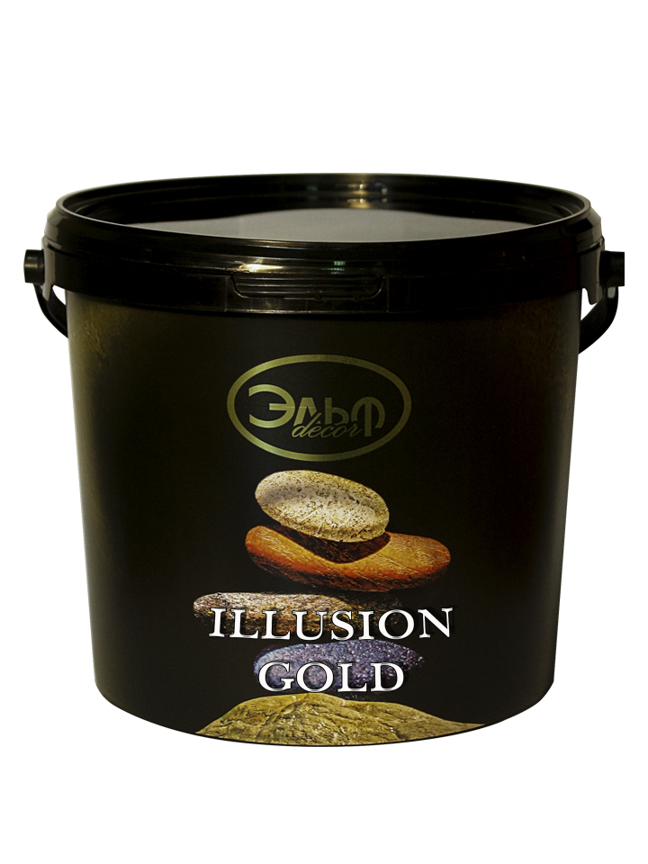 Штукатурка золотой шелк ELF DECOR ILLUSION GOLD декоративная