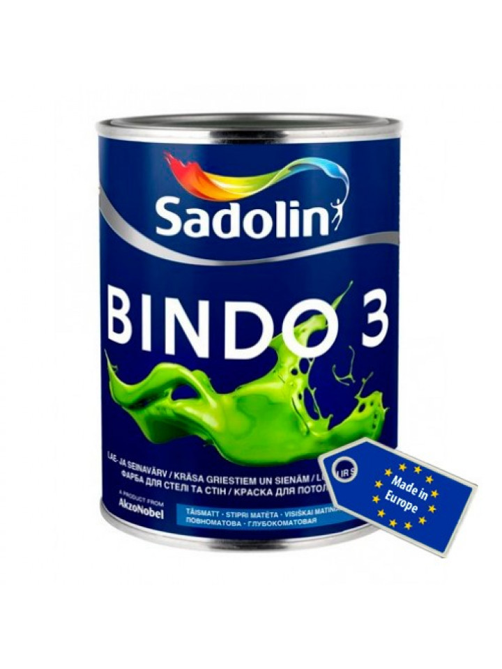 Краска латексная SADOLIN BINDO 3 интерьерная