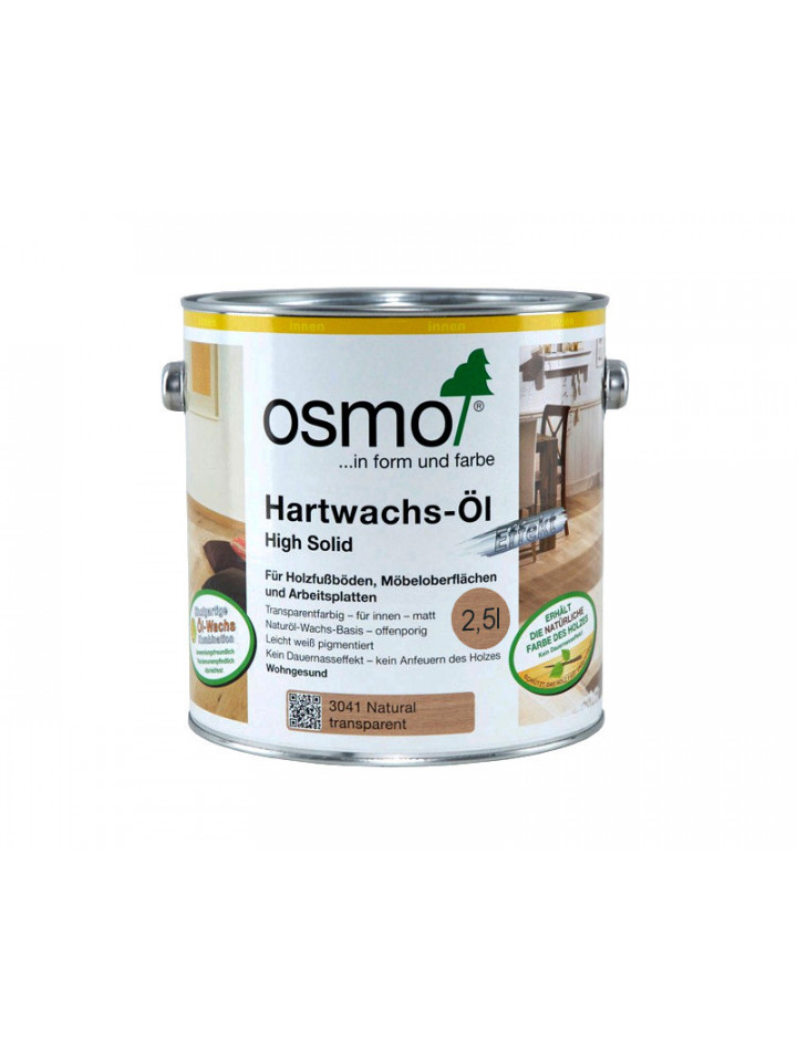 Масло с твердым воском OSMO HARTWACHS-OL EFFEKT NATURAL для пола и изделий из древесины